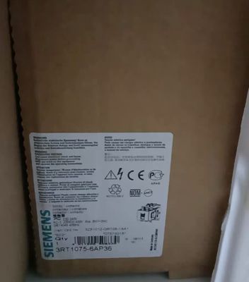 Siemens 3RT1075-6AP36  CONTACTOR  200KW/400V/AC-3 AC(40...60HZ)/DC OPERATION UC 220-240V AUXILIARY CONTACTS 2NO+2NC 3-POLE